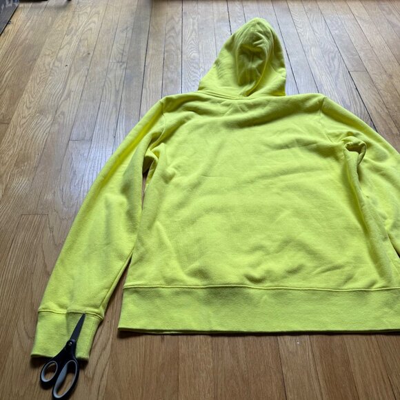 The North Face Size XL Yellow Cotton Half Dome Logo Pullover Hoodie Sweatshirt - Picture 7 of 12
